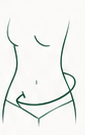 Schemazeichnung Bauch/Taille